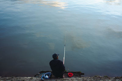 People kayaking in sea