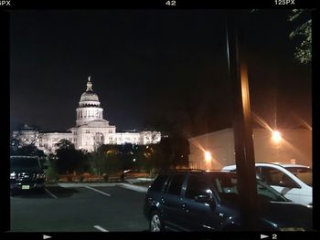 Road in city at night