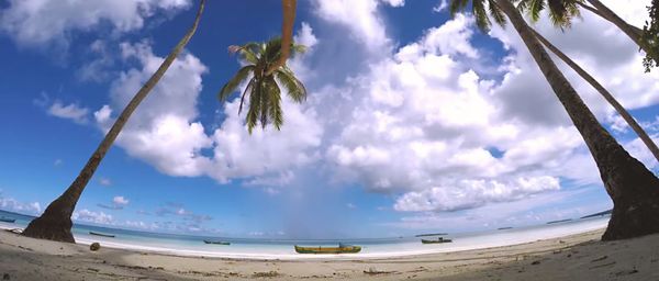 Panoramic view of beach against sky