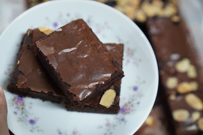 Close-up of dessert in plate