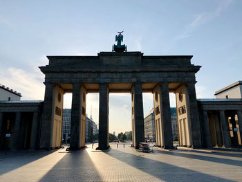 Brandenburg gate in the morning sun