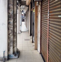 Empty corridor of building