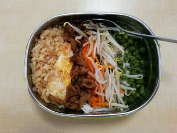 Close-up of food on table