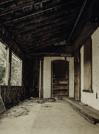 Interior of abandoned building