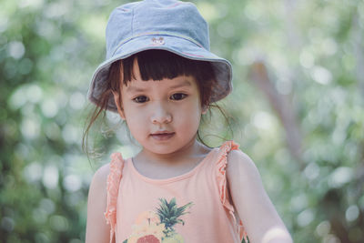 Close-up portrait of cute girl