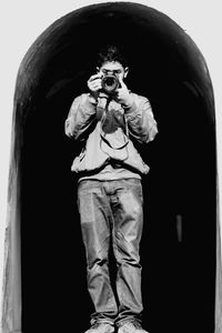 Portrait of photographer photographing