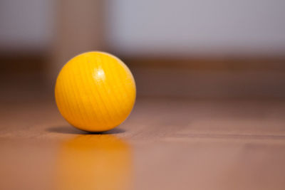 Close-up of orange on table