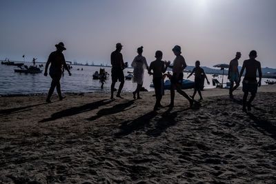 Group of people on beach