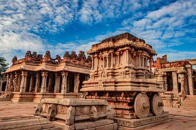 Exterior of temple against sky