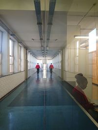 Empty corridor of building