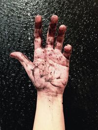 Close-up of cropped hand