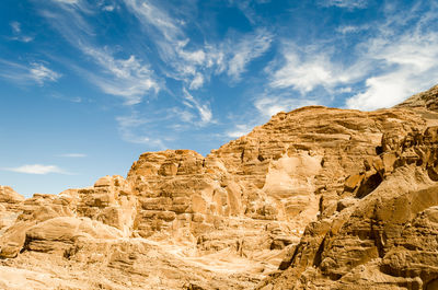 Scenic view of rocky mountains against sky