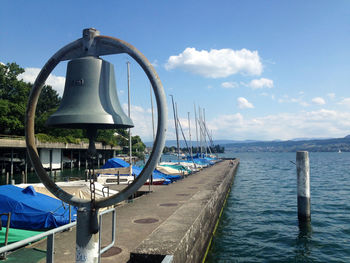 Bell on pier