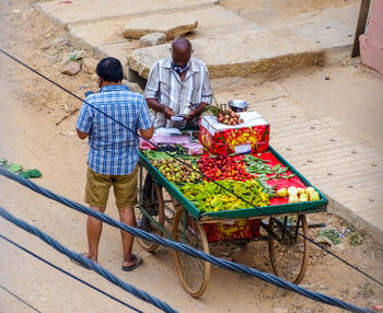 The fruit seller on street