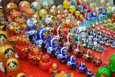 Close-up of multi colored for sale in market