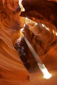 Low angle view of rock formation