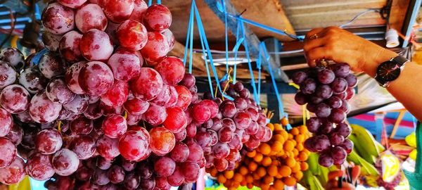 Full frame shot of fruits for sale at market stall