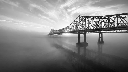 Bridge over sea against sky