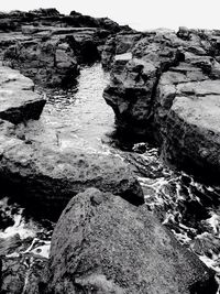 Close-up of water on beach