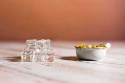 Close-up of food on table