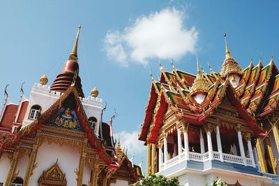 Low angle view of traditional building against sky