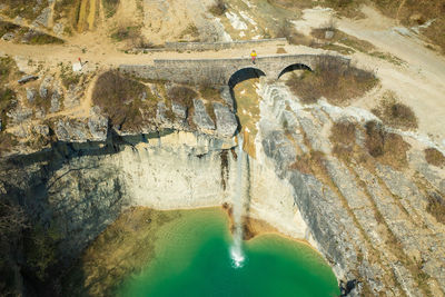 High angle view of water