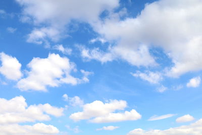 Low angle view of clouds in sky