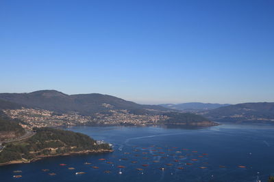 View of sea against clear sky