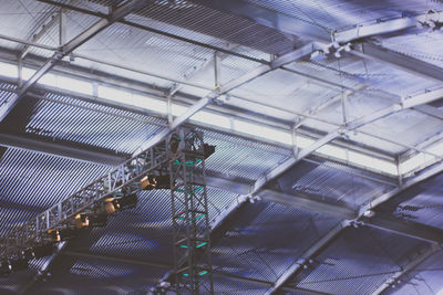 Low angle view of illuminated ceiling