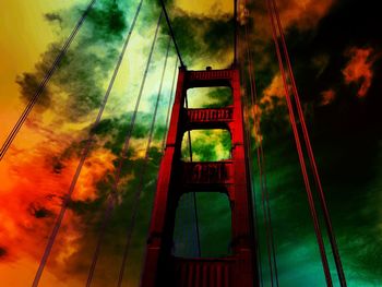 Low angle view of bridge against sky