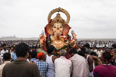 Tourists visiting temple