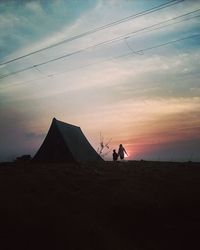 View of landscape at sunset