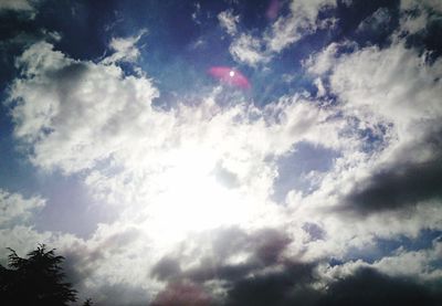 Low angle view of cloudy sky