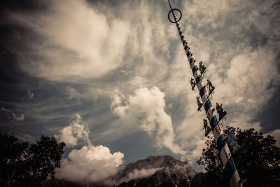 Low angle view of cloudy sky