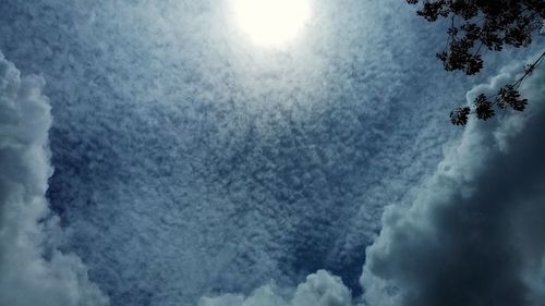Low angle view of clouds in sky