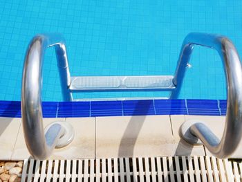 High angle view of swimming pool