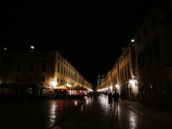 Illuminated city at night