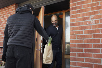 Man having shopping delivered