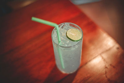 Close-up of drink on table