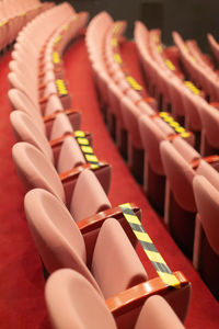 View of seats in stadium