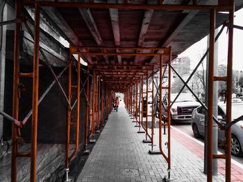 Empty narrow road