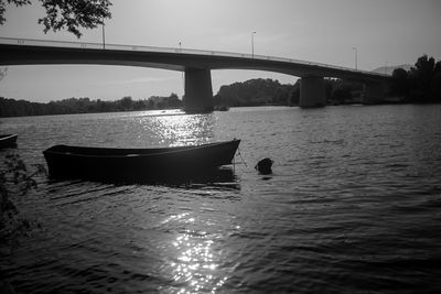 Bridge over river against sky