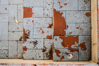 Close-up of weathered wall