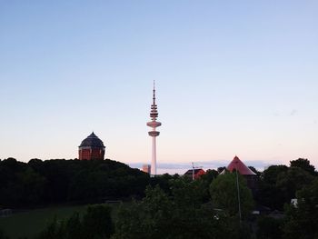 View of built structure against clear sky