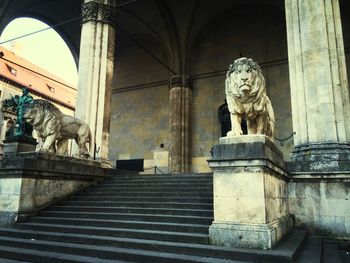 Low angle view of historical building