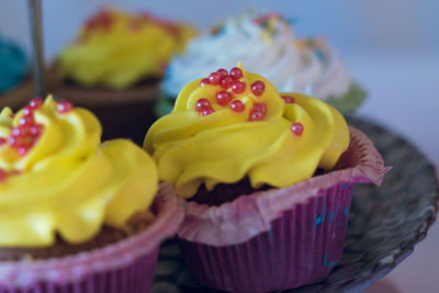 Close-up of cupcakes