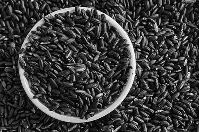 Directly above shot of rice in bowl