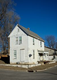 Built structure against clear blue sky