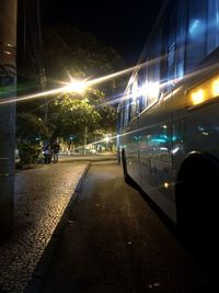 Illuminated street at night