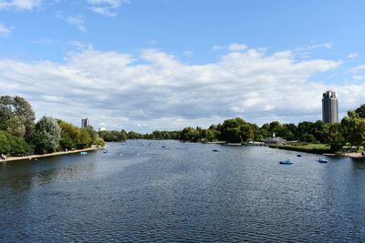 Scenic view of river against sky